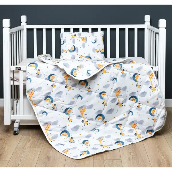 Bebek Nevresim Seti Bulut 3 Parça Çantalı 100x150