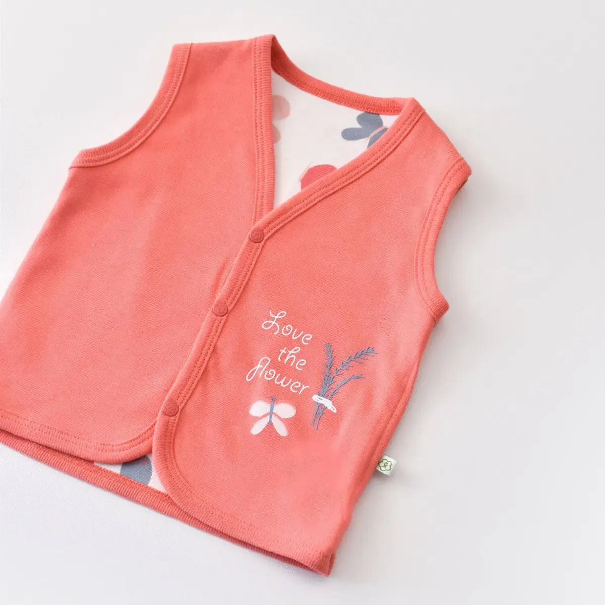 Bibaby Organik Yelek Wild Flowers Coral