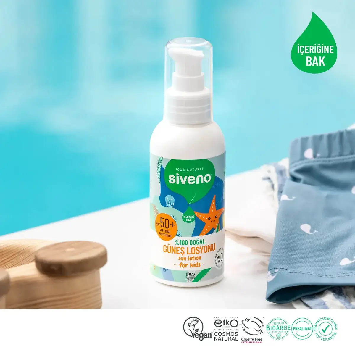 Siveno %100 Doğal Çocuklar İçin Güneş Losyonu 100 ml