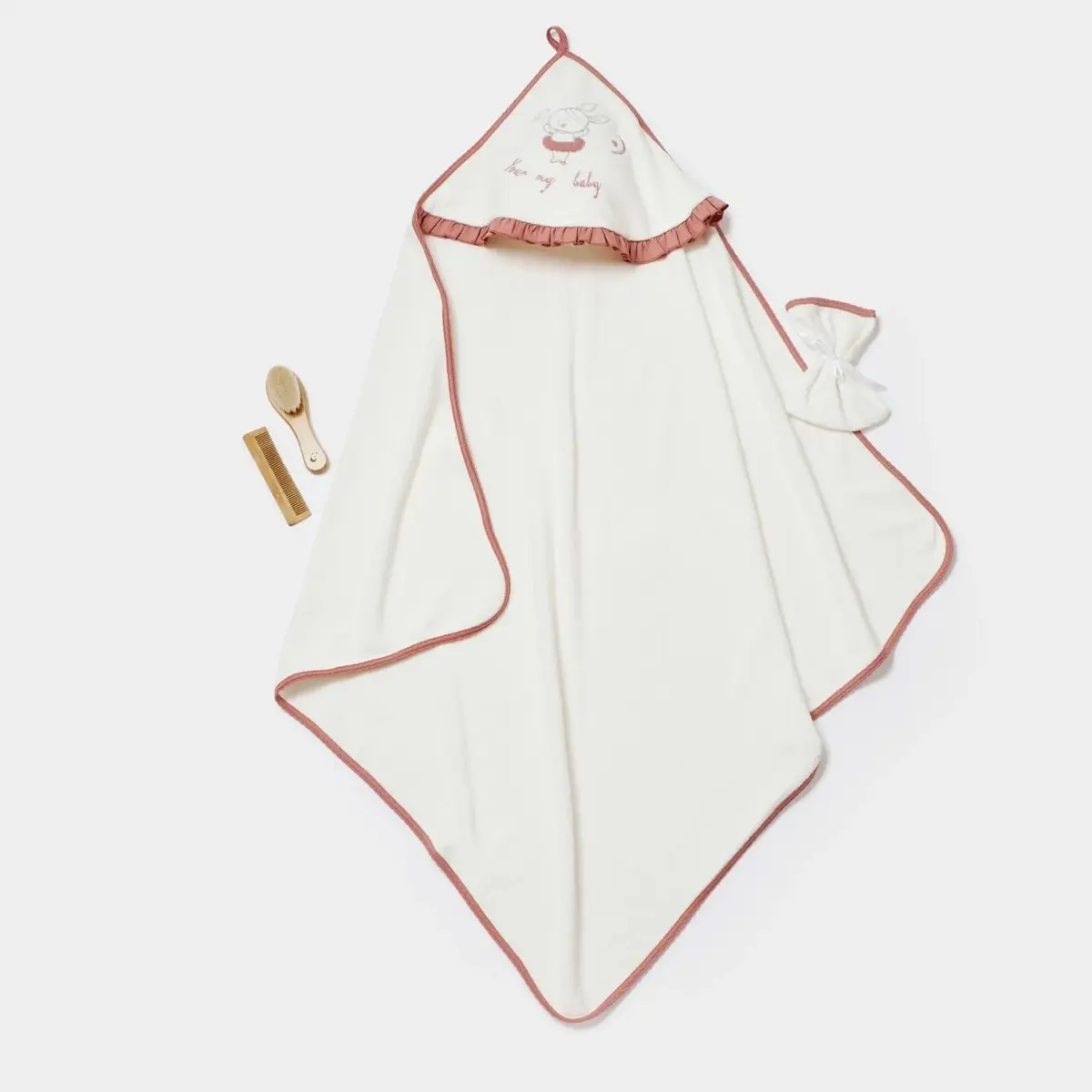 Bibaby Havlu Ballery Princess Bej - Gül Kurusu