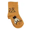 Bibaby Organik Çorap Soket New Cats Hardal