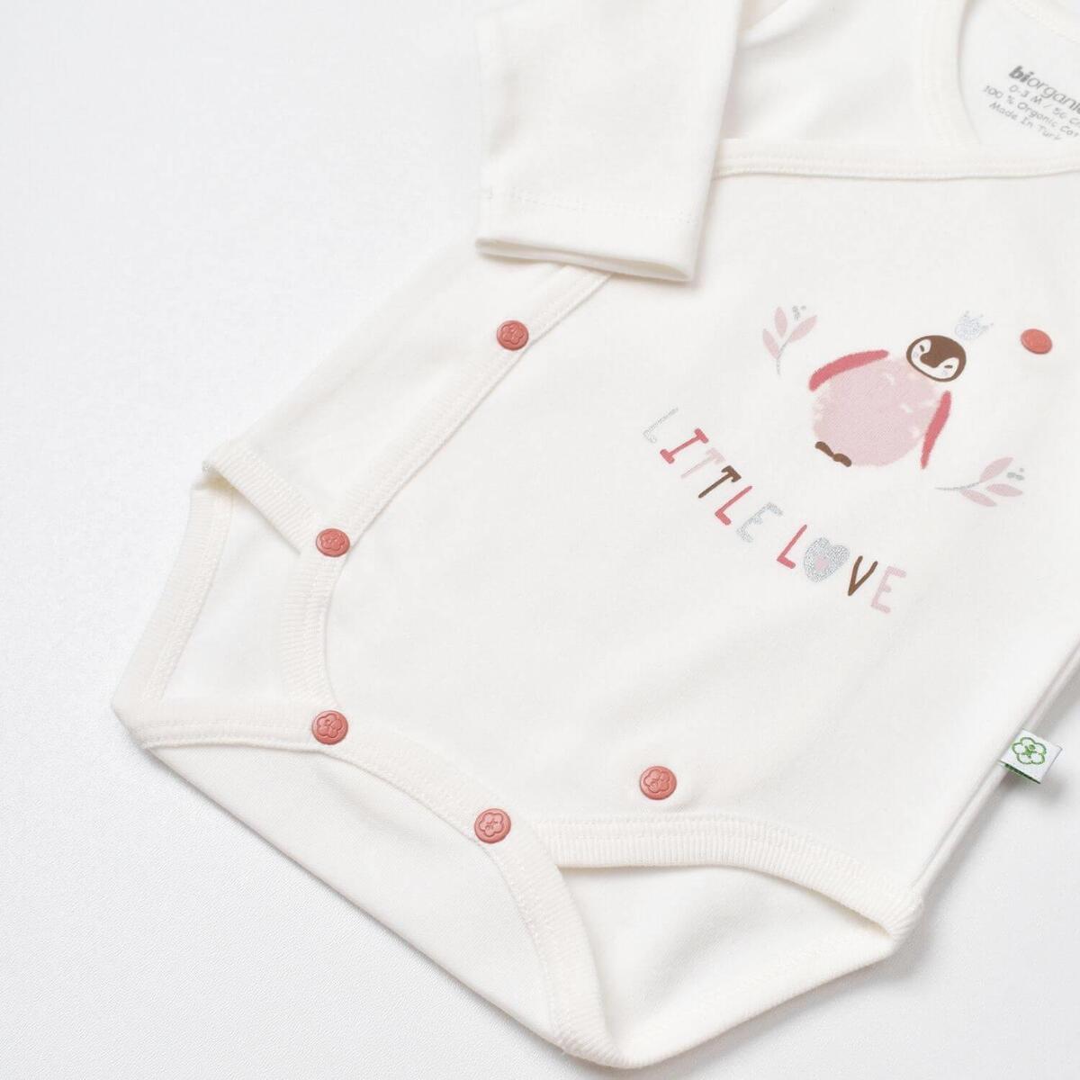 Bibaby Organik Zıbın Takımı Little Love Rose Dry
