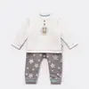Bibaby Organik 2li Takım Brave Lion Ekru - Turkuaz