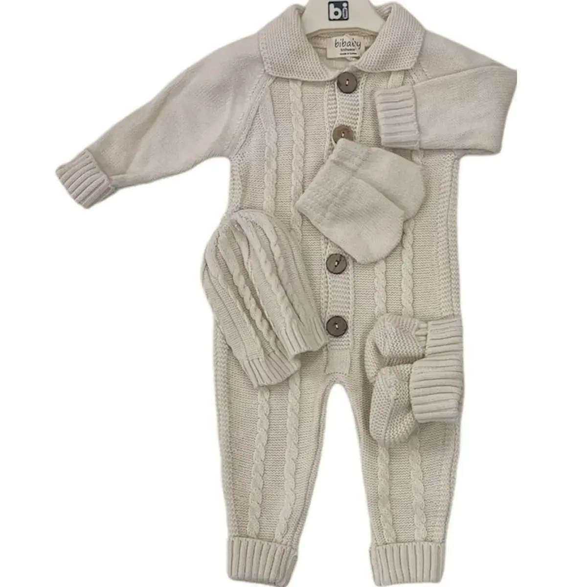 Bibaby Hastane Çıkışı 5li Triko Saç Örgü Naturel