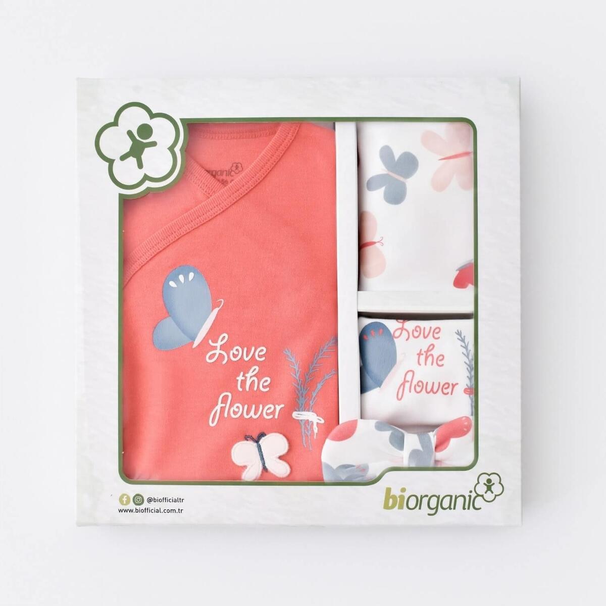 Bibaby Organik Hastane Çıkışı 5li Wild Flowers Coral