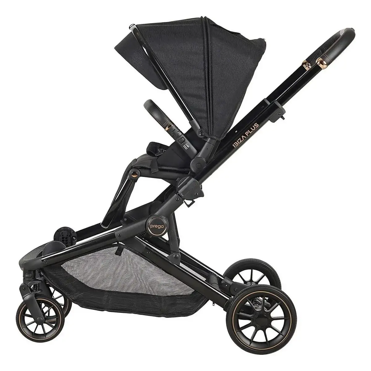 Prego 2223 Ibiza Plus Travel Sistem İkiz Bebek Arabası Siyah