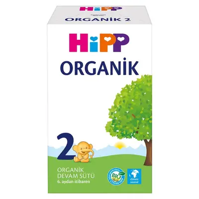 Hipp 2 Organik Devam Sütü  600 gr