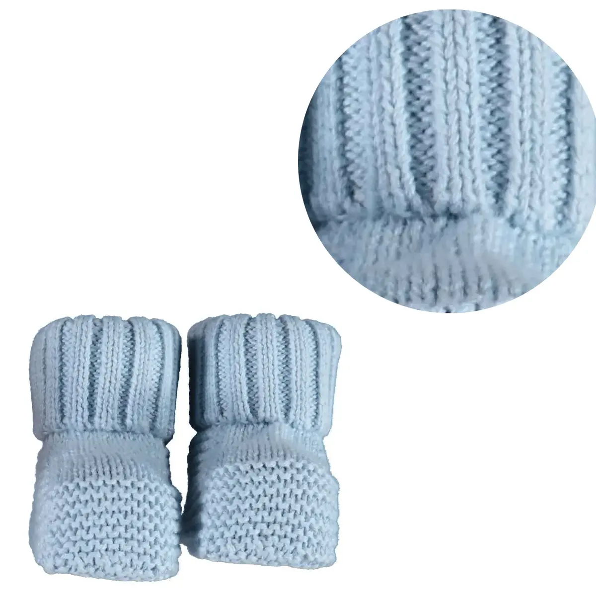 Bibaby Organik Patik Triko Soft Mavi