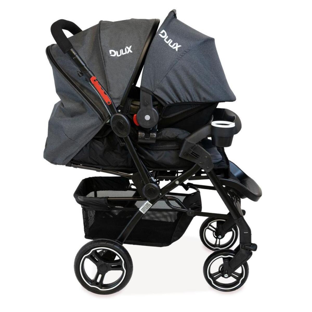 Duux Vigor Çift Yönlü Travel Sistem Bebek Arabası Siyah Antrasit