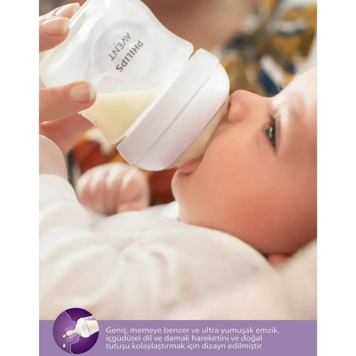 Philips Avent Doğal Tepkili PP Biberon 260ml 1+ Ay Mavi