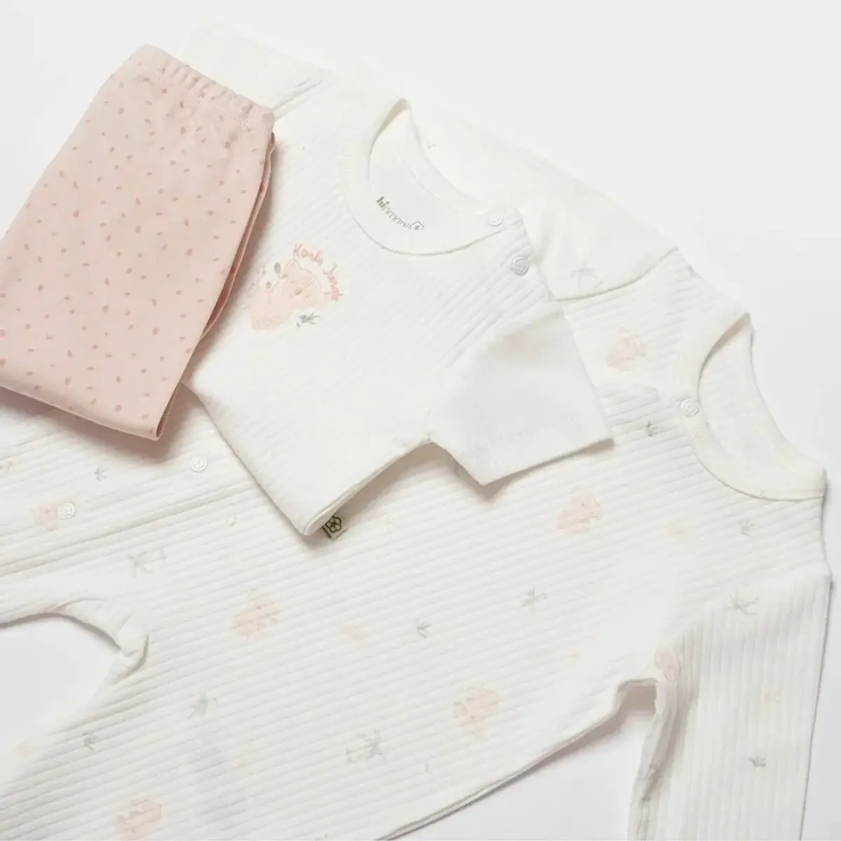Bibaby Organik Tulum Takımı 4lü Koala Jungle Pembe