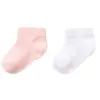 Bibaby Organik Çorap Sneakers 2li Pembe - Beyaz