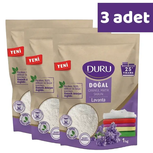 Duru Doğal Granül Matik Sabun Lavanta 1000 gr x 3 Adet